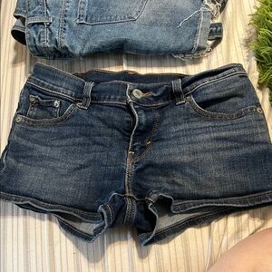 Levi's Blue Jean Shorts with Rolled Hems